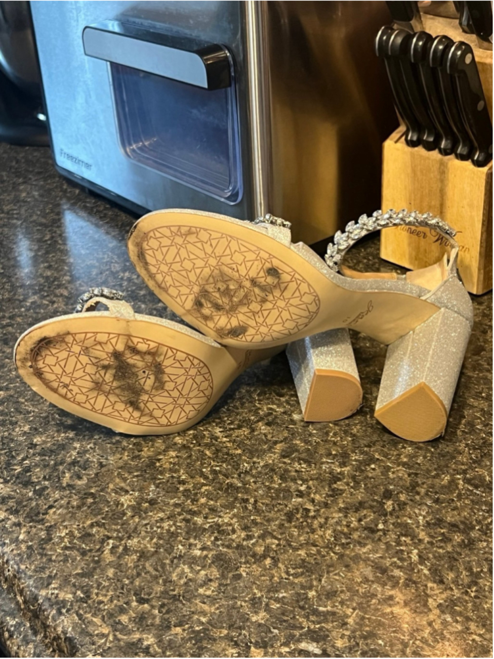 Jewel Badgley Mischka Mayra Ankle Strap Evening Sandals - Picture 9 of 12